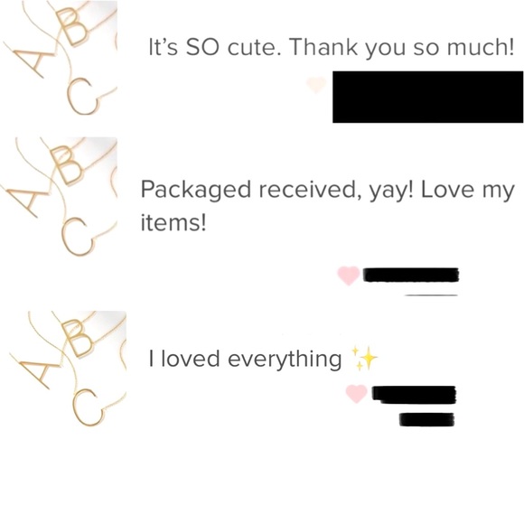 🍒3/$30 New Gold Block Monogram Necklace - Picture 8 of 10